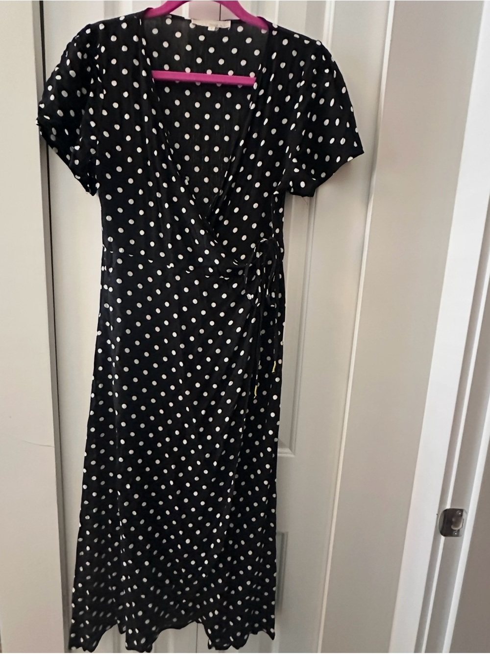 Midi Polka Dot Wrap Dress